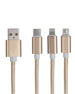 کابل تبدیل USB به USB-C /microUSB/ لایتنینگ کینگ استار مدل KD48 طول 1 متر
