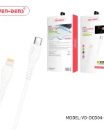 کابل شارژ وندنز مدل Ven-Dens VD-DCD04/ TYPEC TO IP/ PD