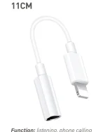 کابل جک 3.5 میلی متر AUX  به lightning هدفون /Ven-Dens VD-AUX010 / Aux to ip